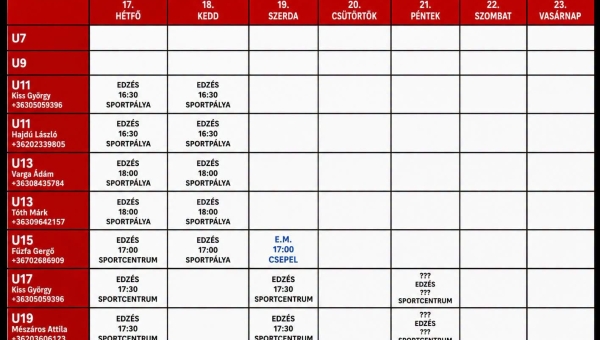 Heti program 